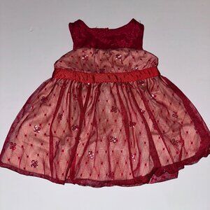 Harajuku Mini For Target Red & Tan Sequin Dress 6M - 6 Months
